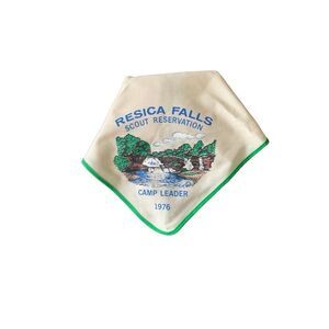 Vintage Boy Scouts 1976 Camp Leader Resica Falls Scout Reservation Neckerchief